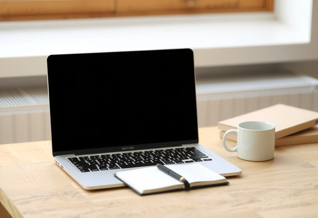 A minimalist workspace setup representing clarity and intentional design.