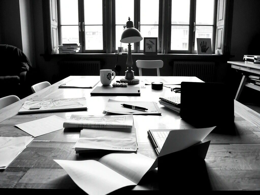 Parisian atelier workspace for crezivo web design studio.