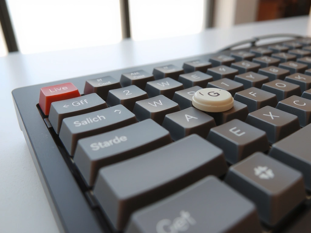 A keyboard key representing a typo.
