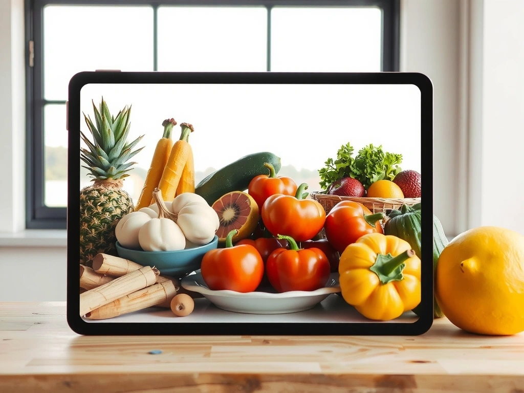 Online farmers market platform on tablet